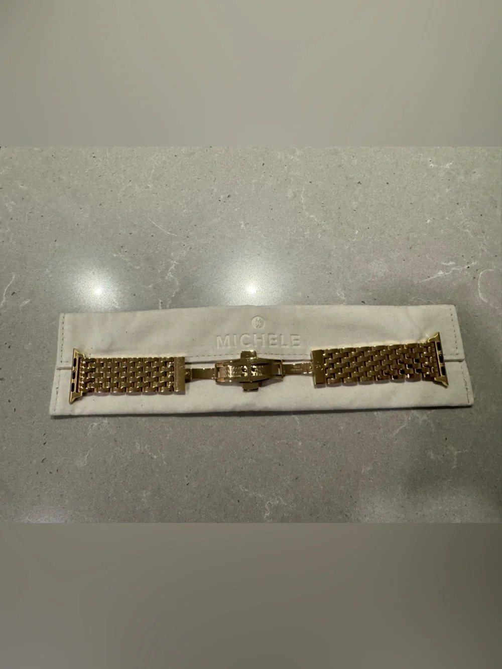Michele 18k Gold Plated Stainless Steel Bracelet for Apple Watch